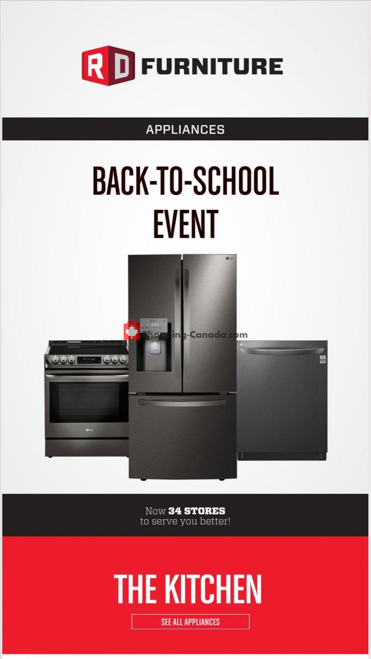 Meubles RD Canada, flyer (Appliance Amazing Offer) August 8