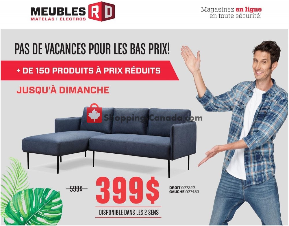 Meubles RD flyer from Monday July 27, 2020 to Sunday August 2, 2020 - page 1