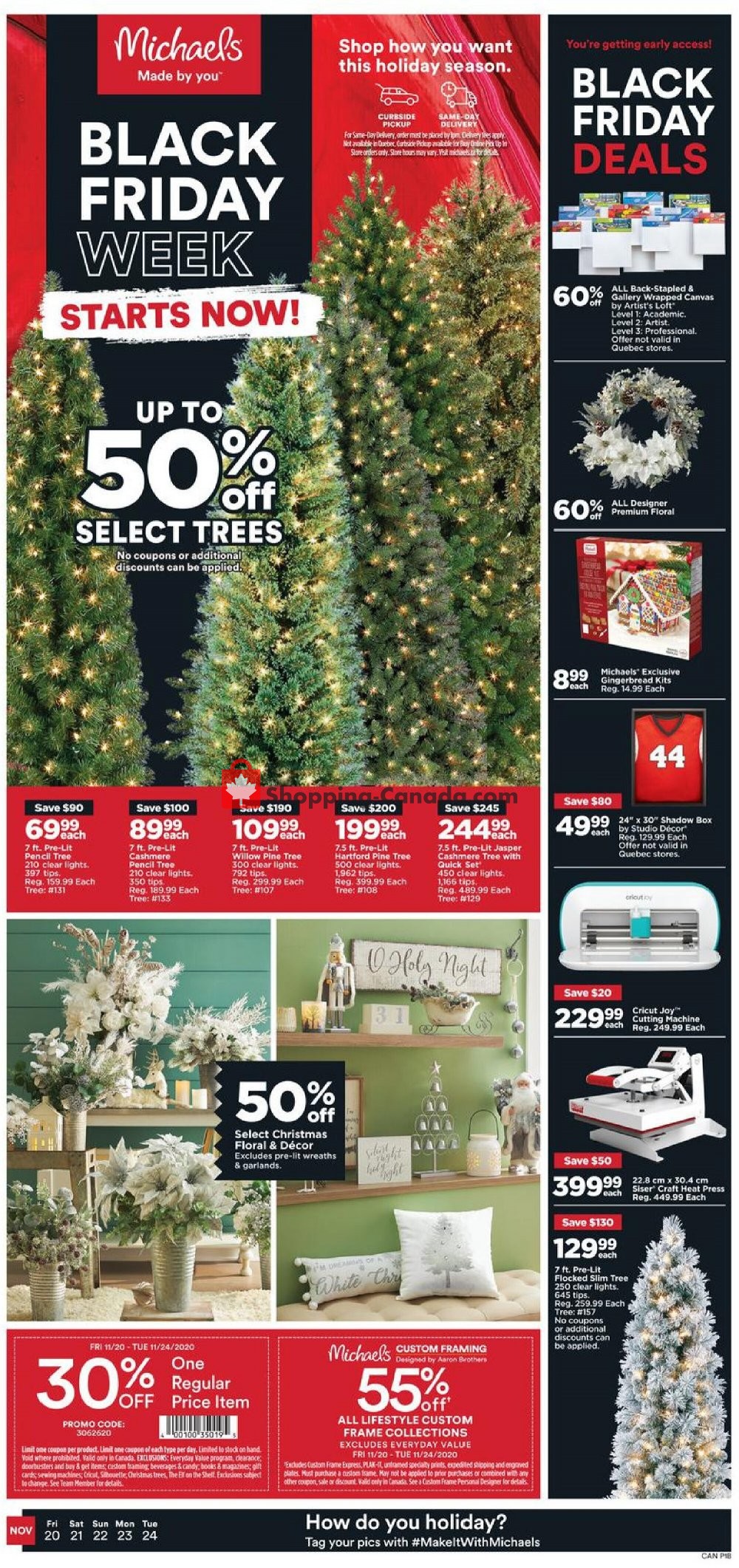 Michaels Canada, flyer (Black Friday Week Starts Now) November 20