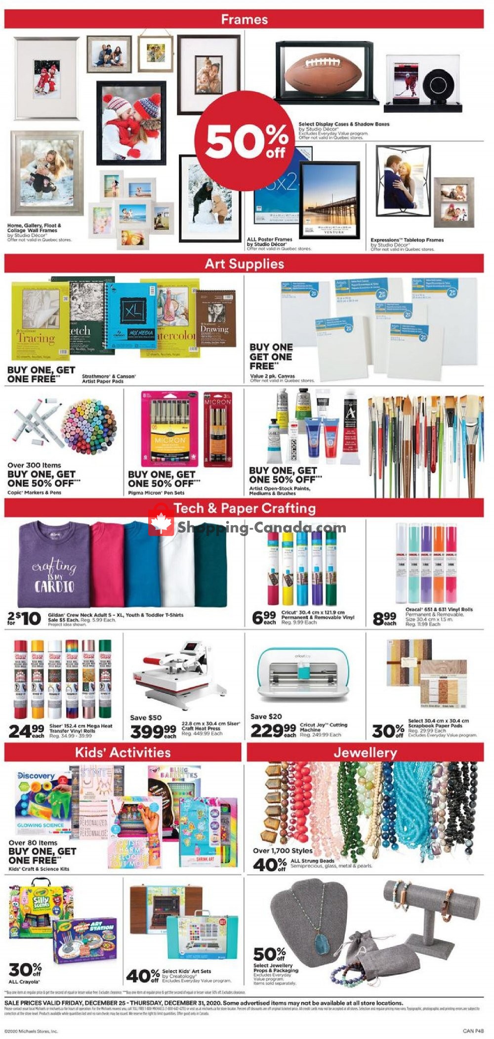 Michaels flyer from Friday December 25, 2020 to Thursday December 31, 2020 - page 4