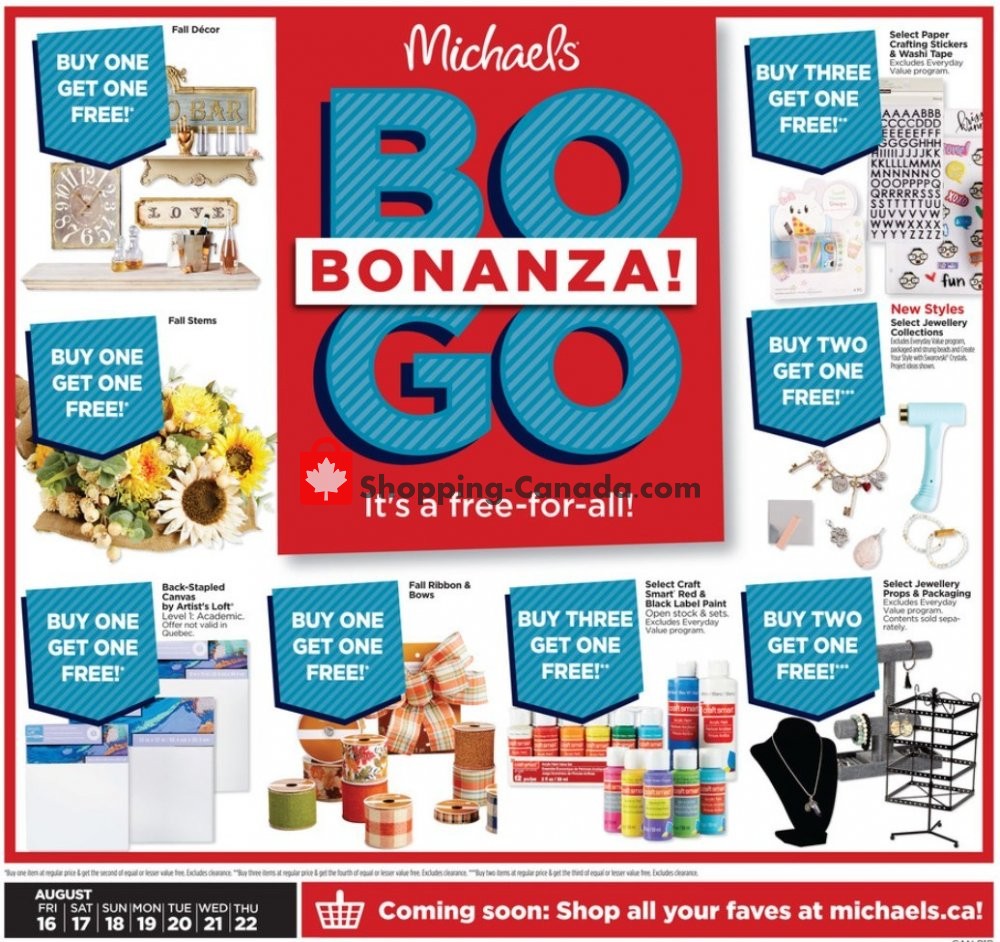 Michaels flyer from Friday August 16, 2019 to Thursday August 22, 2019 - page 1
