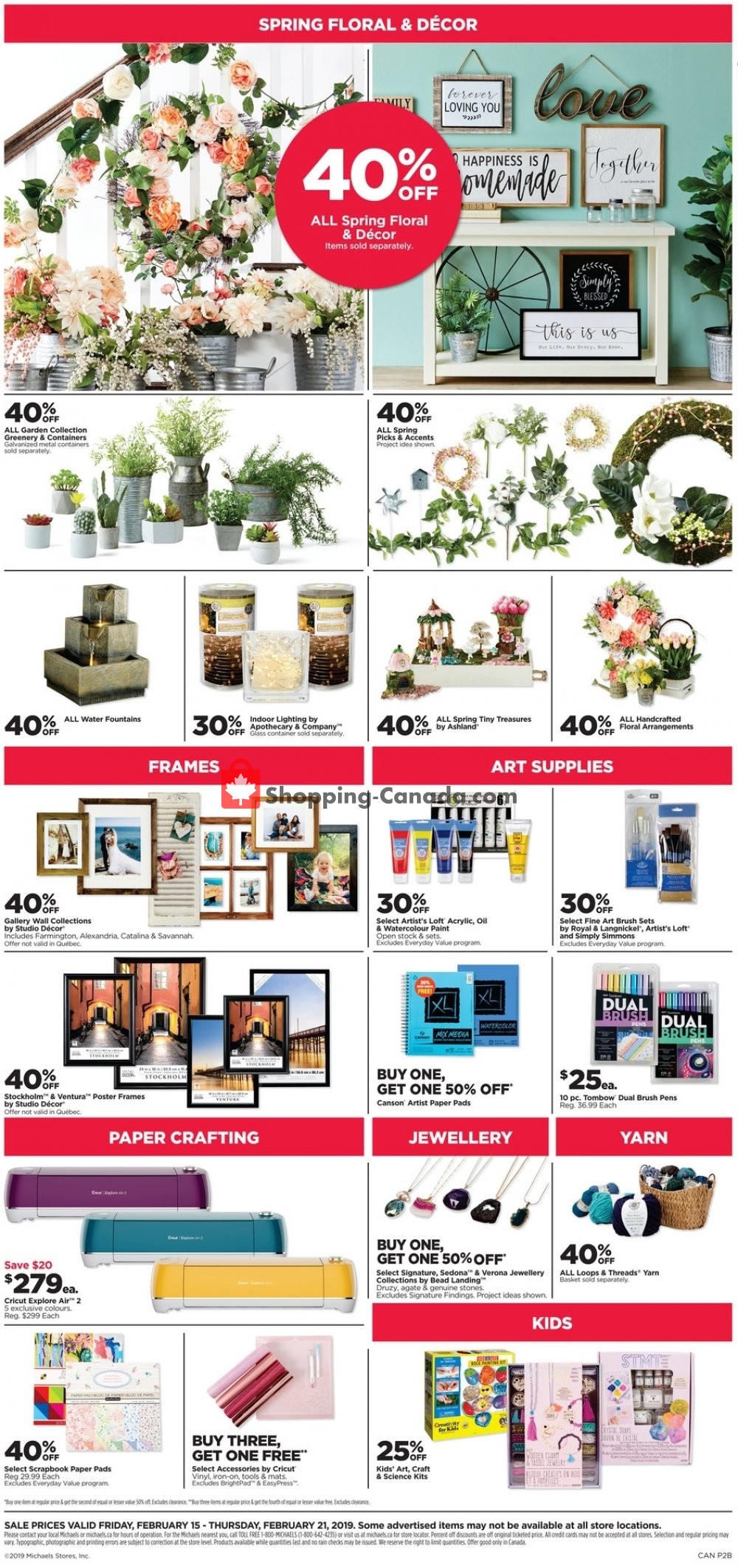 Michaels flyer from Friday February 15, 2019 to Thursday February 21, 2019 - page 2