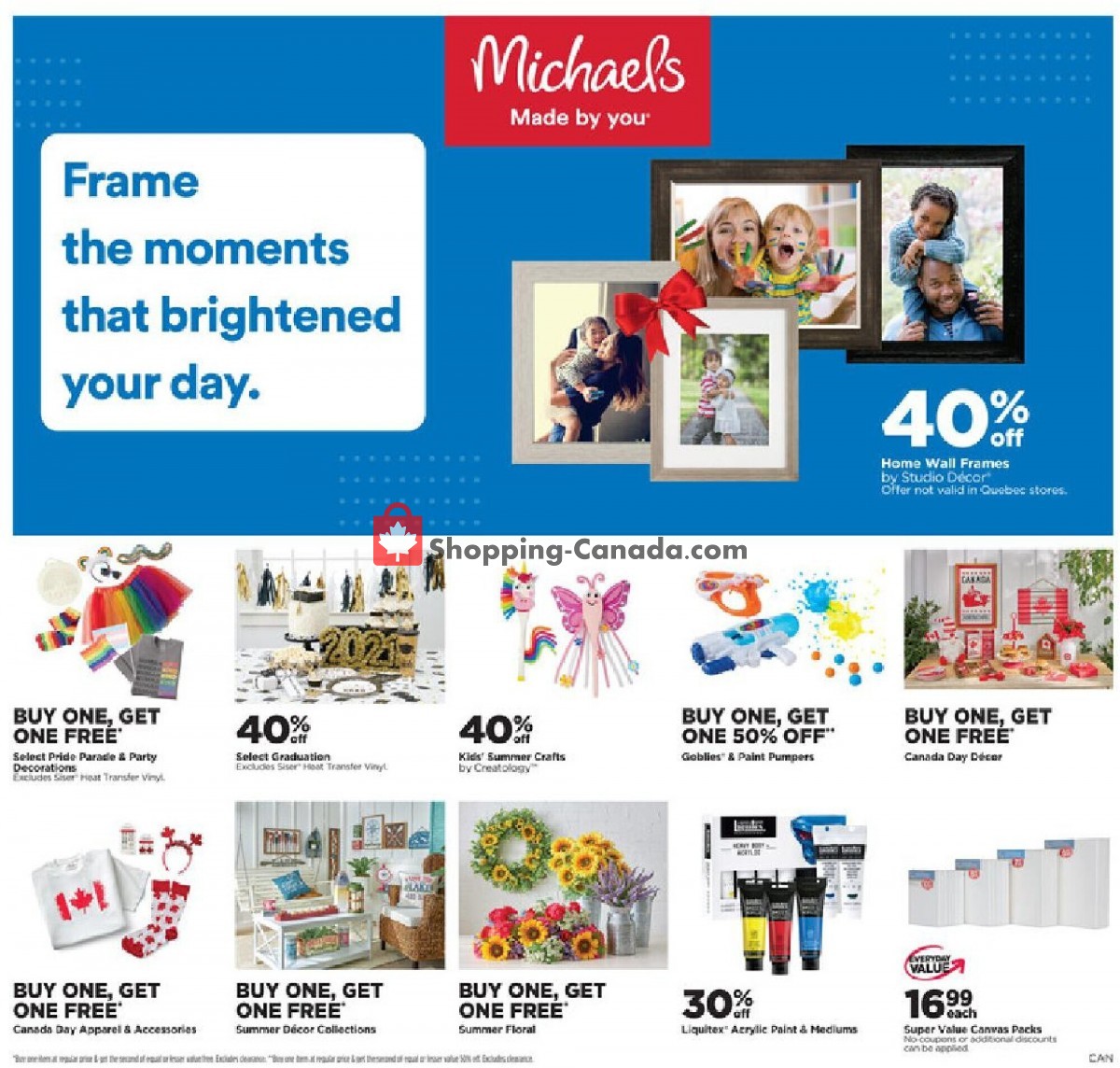 Michaels flyer from Friday June 4, 2021 to Thursday June 10, 2021 - page 1