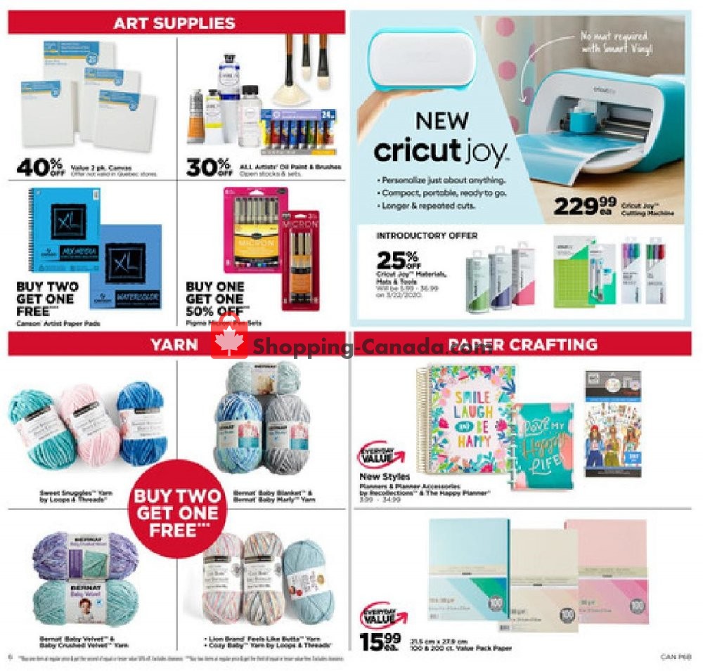 Michaels Canada, flyer (Just Add Color) March 13 March 19, 2020