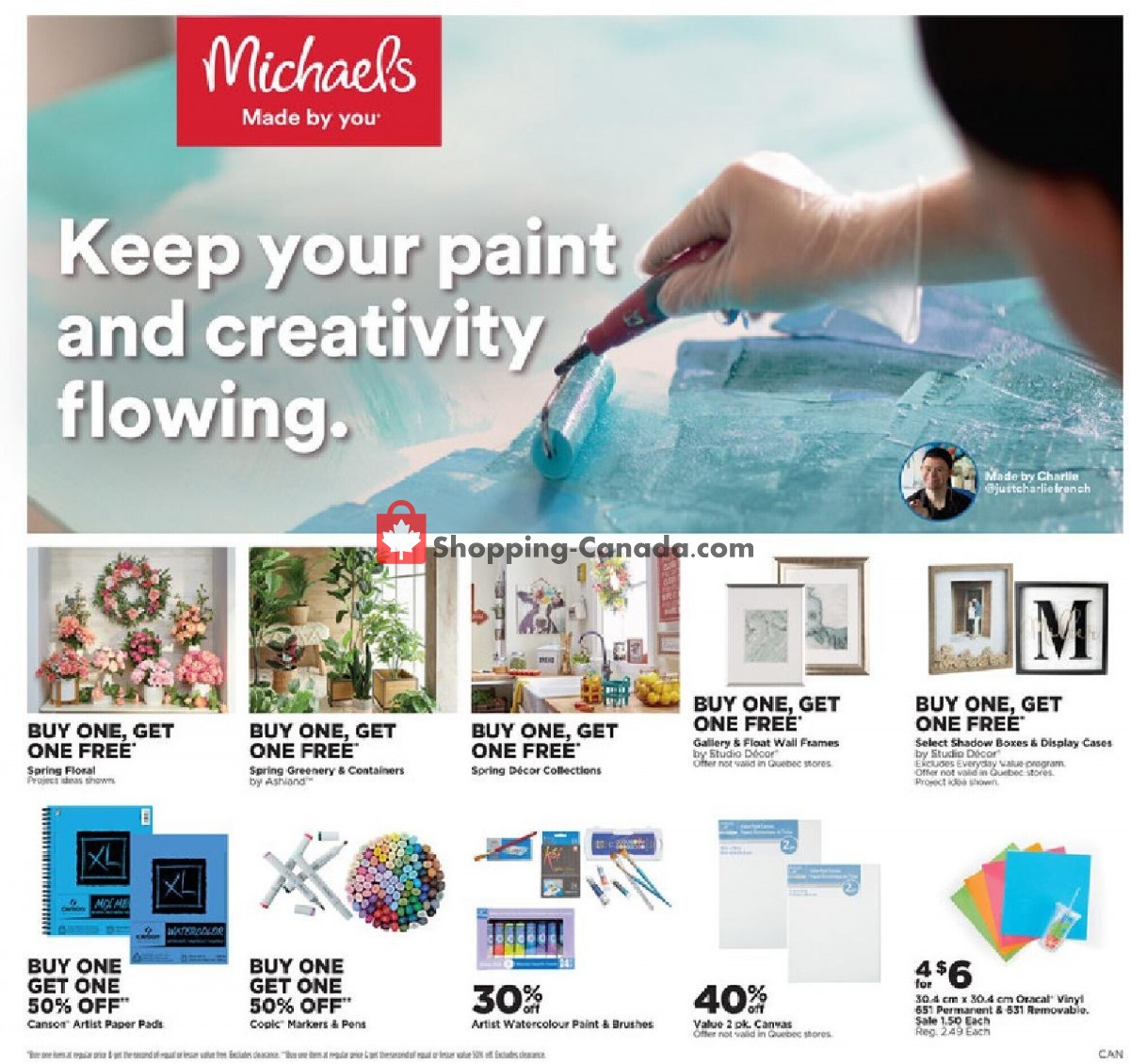 Michaels flyer from Friday April 2, 2021 to Thursday April 8, 2021 - page 1