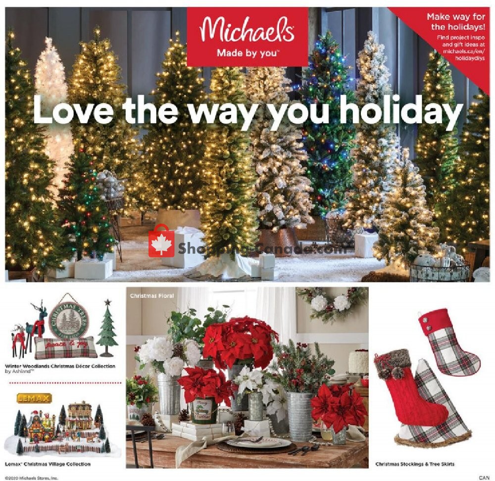 Michaels Canada, flyer (Love The Way You Holiday) October 16