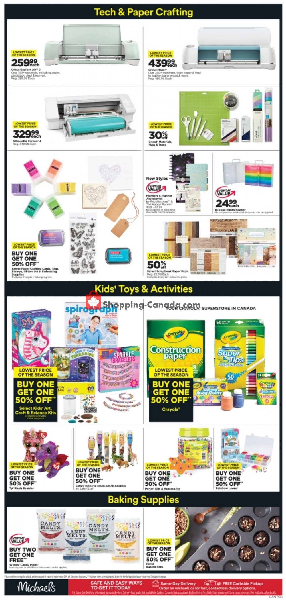 Michaels Canada, flyer (Lowest Prices Of The Season) September 18