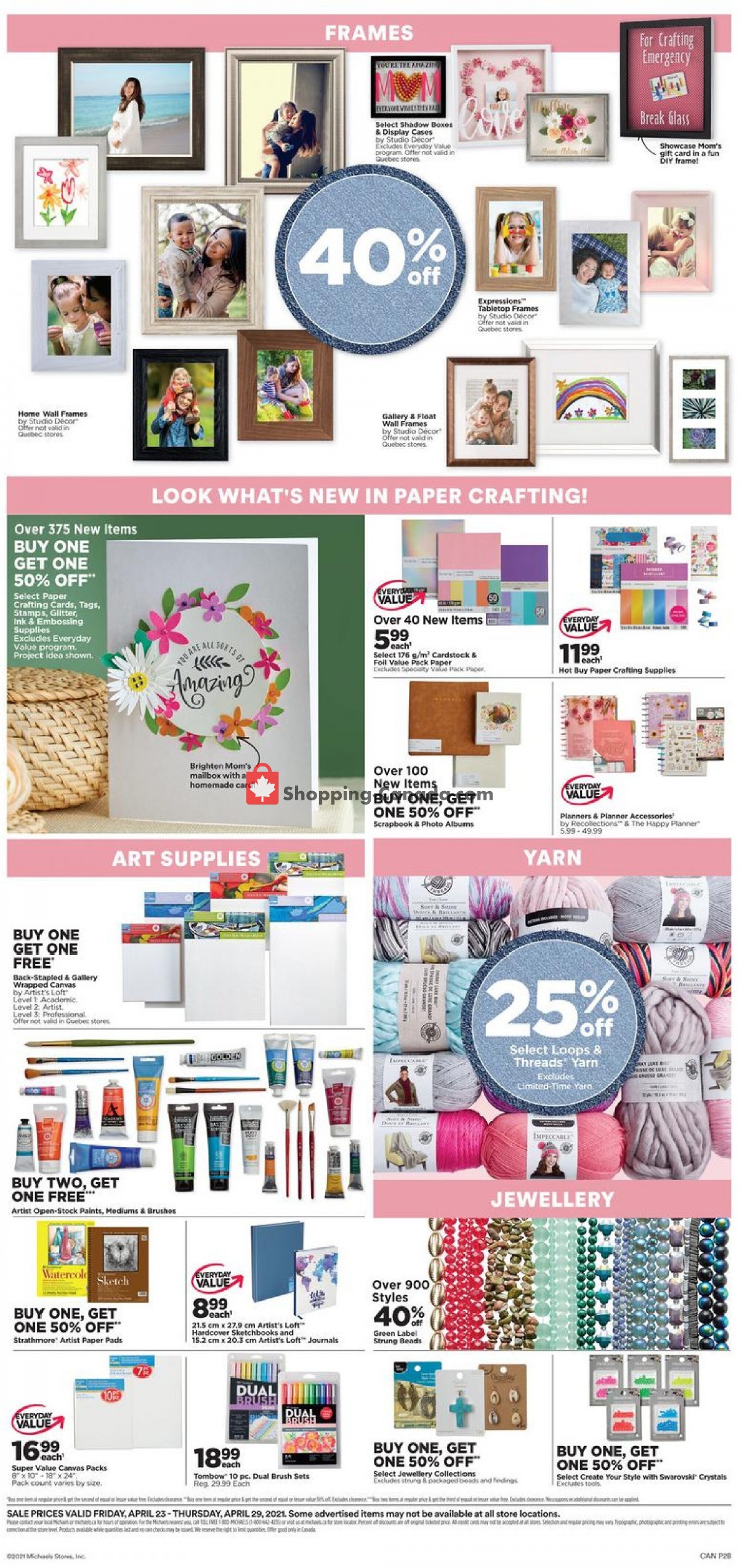 Michaels flyer from Friday April 23, 2021 to Thursday April 29, 2021 - page 2