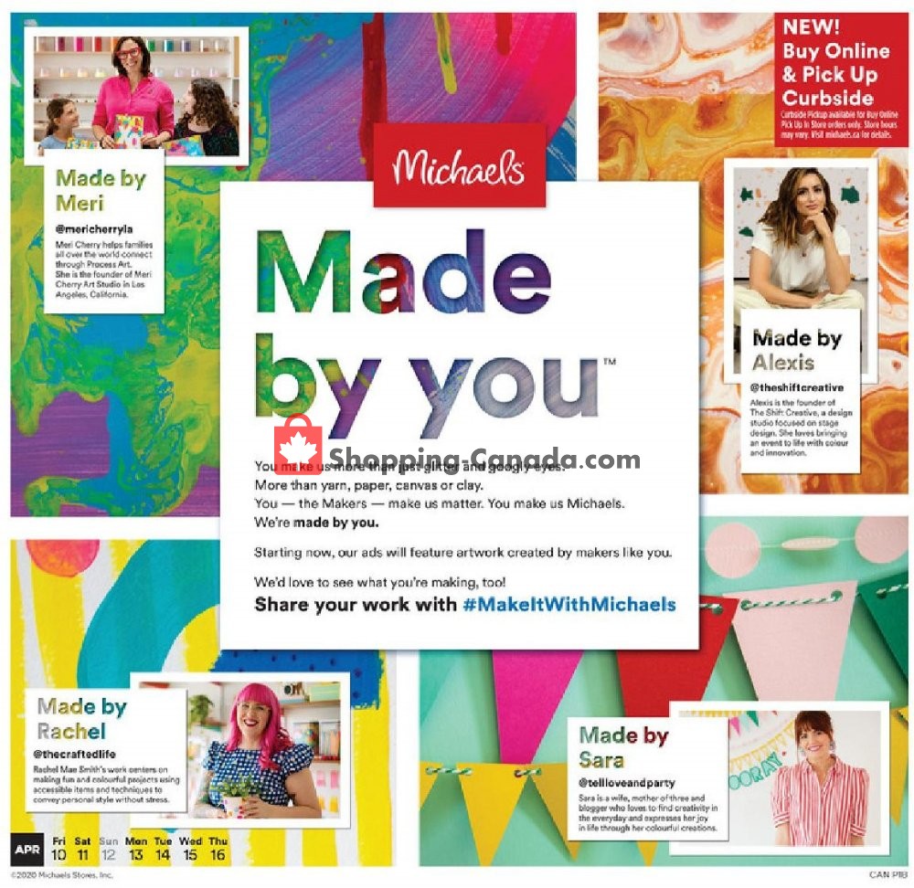 Michaels Canada, flyer (Special Offer) April 10 April 16, 2020
