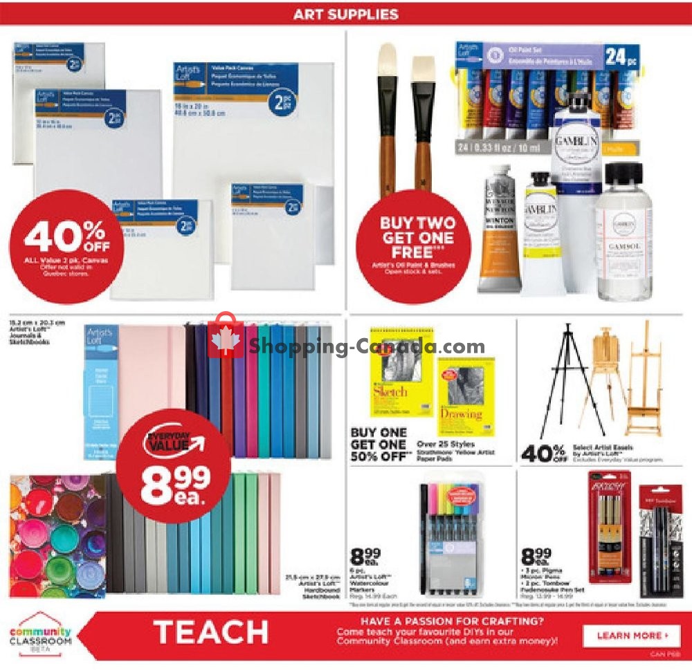 Michaels Canada, flyer (Special Offer) January 10 January 16, 2020