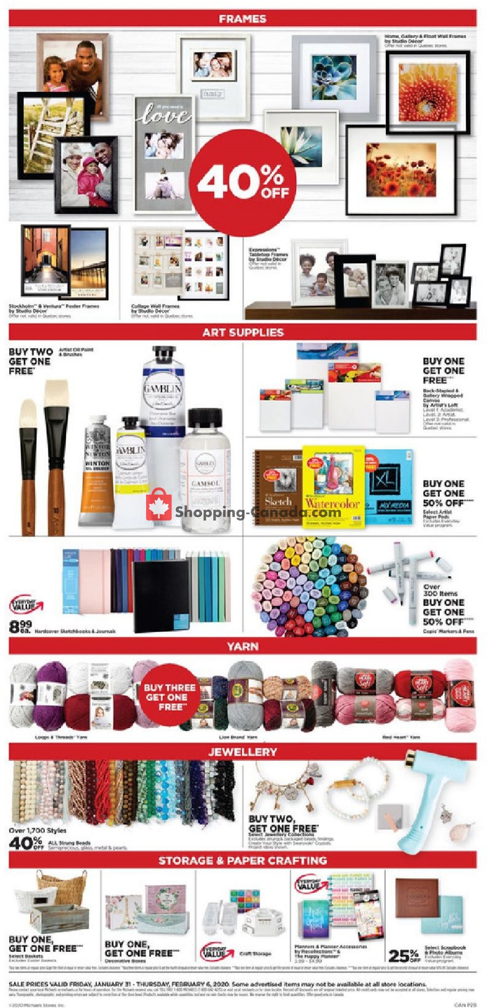 Michaels flyer from Friday January 31, 2020 to Thursday February 6, 2020 - page 2