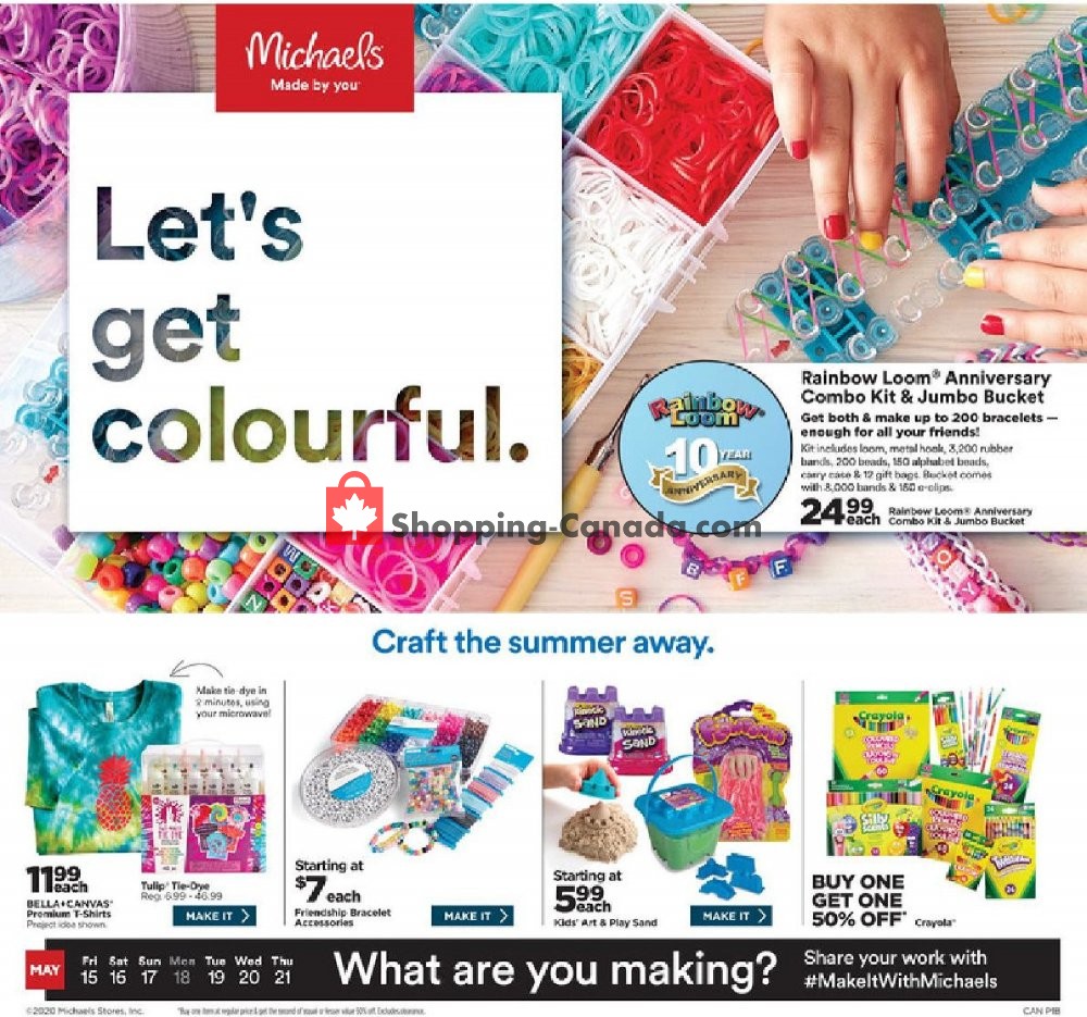 Michaels Canada, flyer (Special Offer) May 15 May 21, 2020