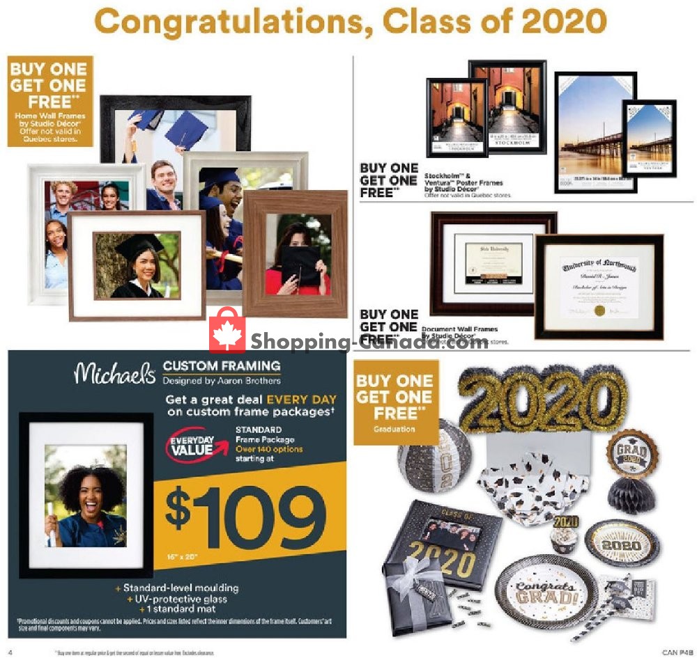 Michaels Canada, flyer (Special Offer) May 15 May 21, 2020