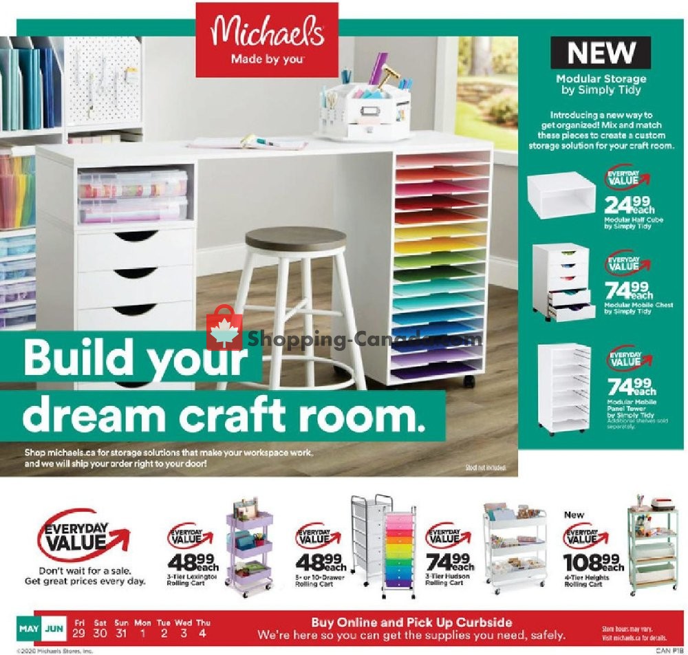 Michaels flyer from Friday May 29, 2020 to Thursday June 4, 2020 - page 1