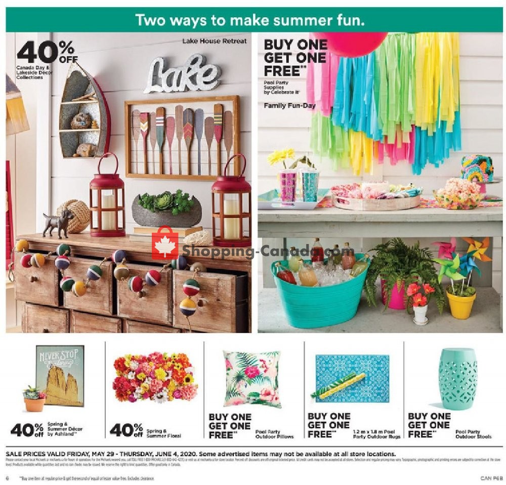 Michaels flyer from Friday May 29, 2020 to Thursday June 4, 2020 - page 6