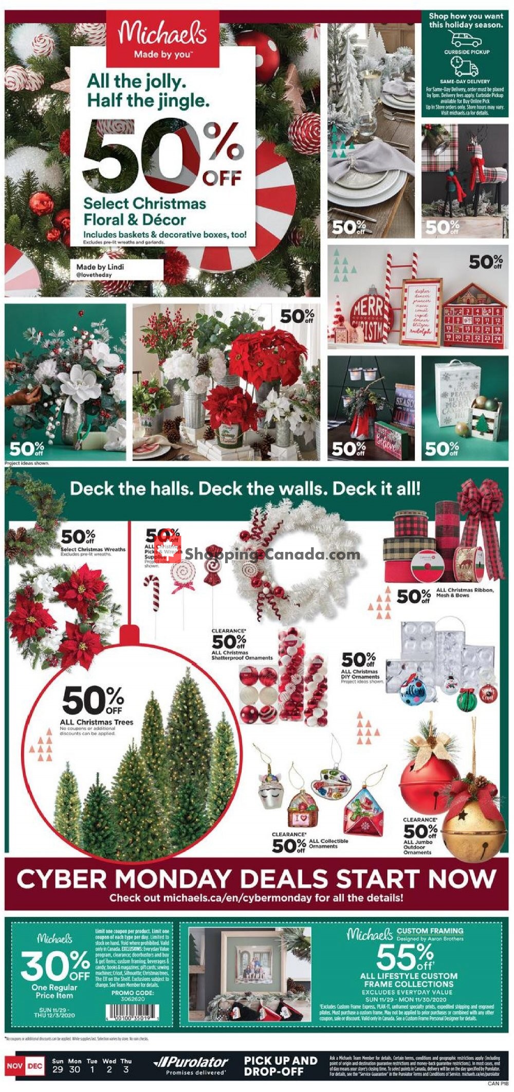 Michaels Canada, flyer - (Special Offer): November 29 - December 3