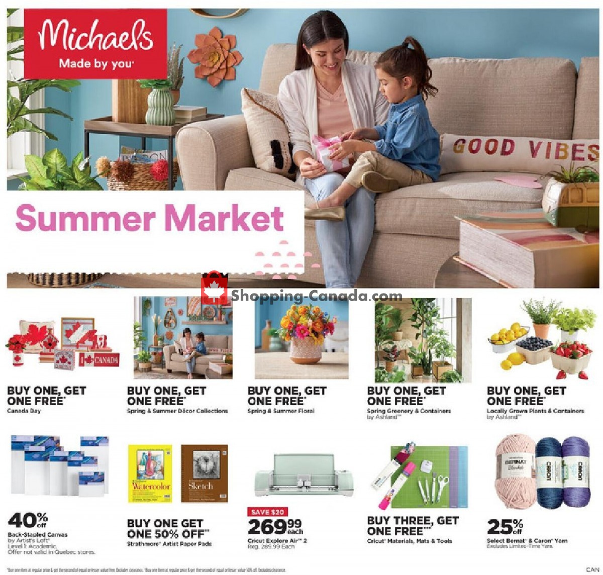 Michaels Canada, flyer (Summer Market) May 7 May 13, 2021