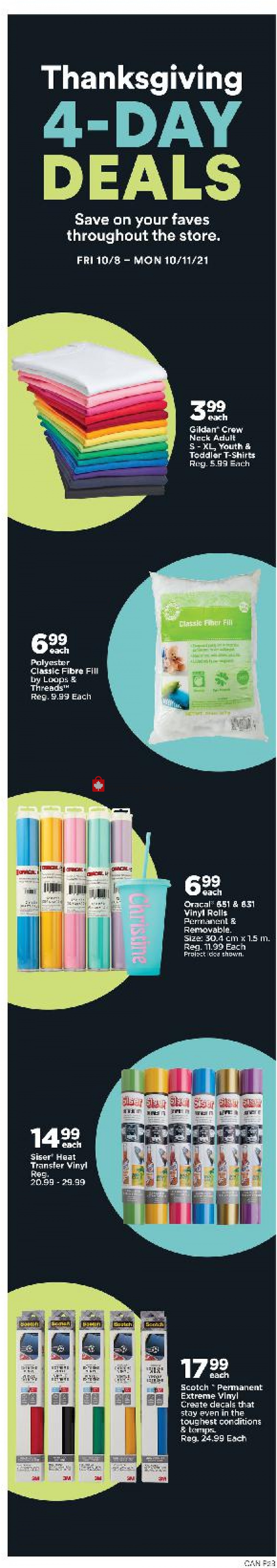 Michaels flyer from Friday October 8, 2021 to Thursday October 14, 2021 - page 1