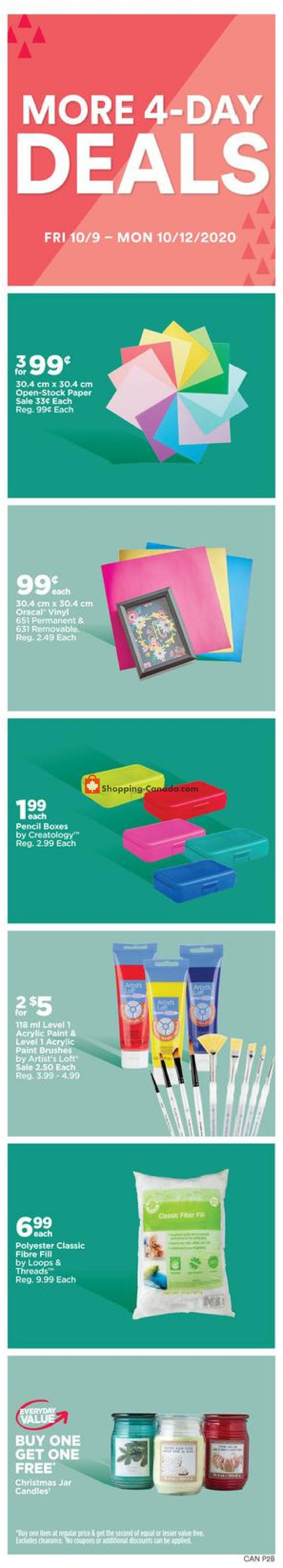 Michaels flyer from Friday October 9, 2020 to Thursday October 15, 2020 - page 2