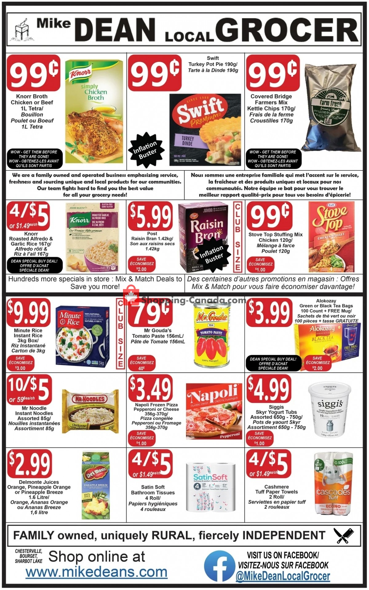 Mike Dean’s Local Grocer flyer from Friday January 20, 2023 to Thursday January 26, 2023 - page 1