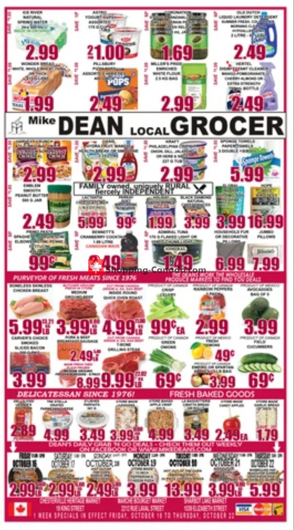 Mike Dean’s Local Grocer flyer from Friday October 16, 2020 to Thursday October 22, 2020 - page 1
