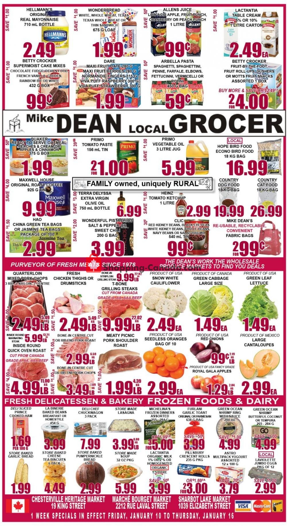 Mike Dean’s Local Grocer flyer from Friday January 10, 2020 to Thursday January 16, 2020 - page 1
