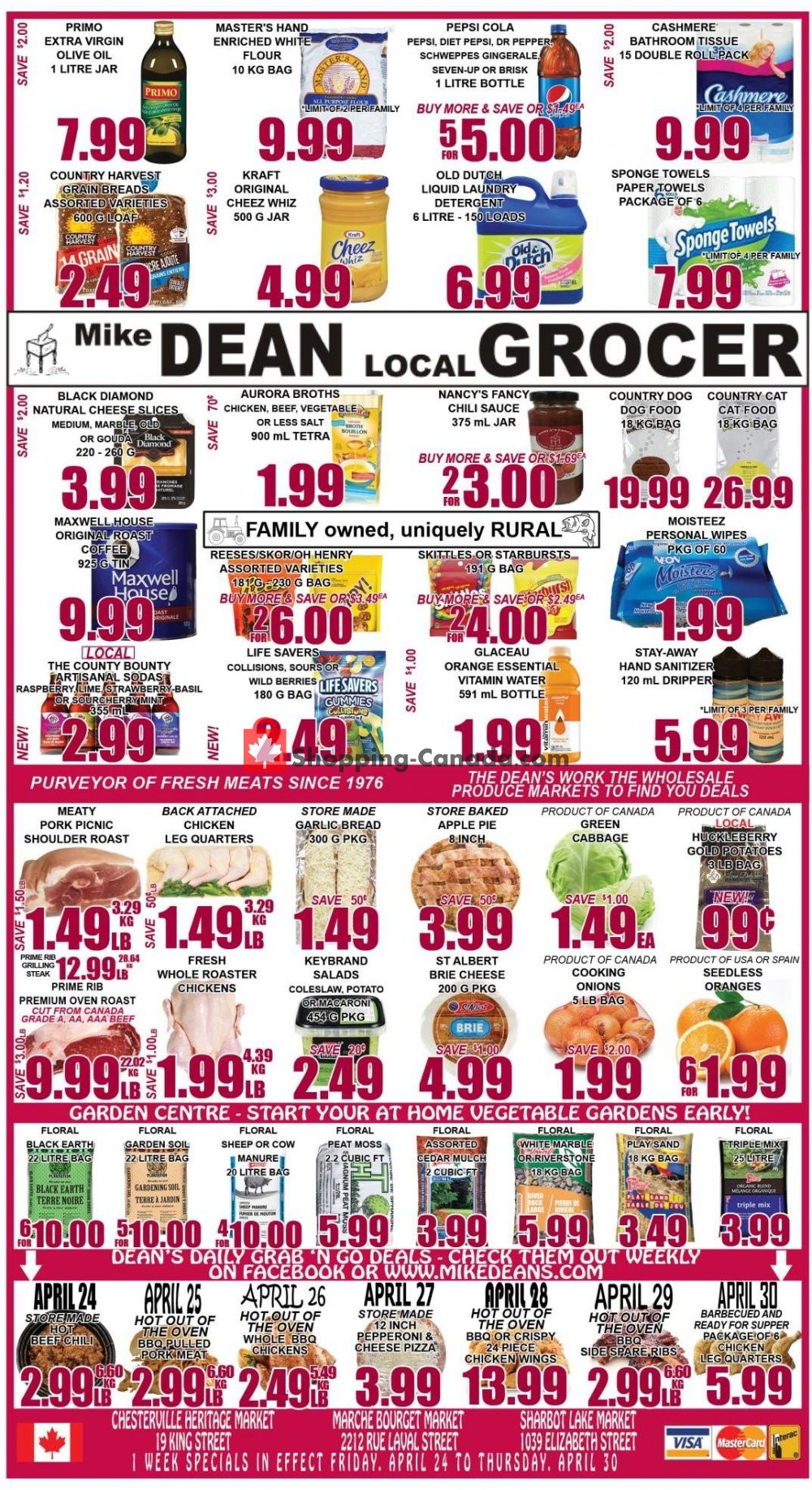 Mike Dean’s Local Grocer flyer from Friday April 24, 2020 to Thursday April 30, 2020 - page 1