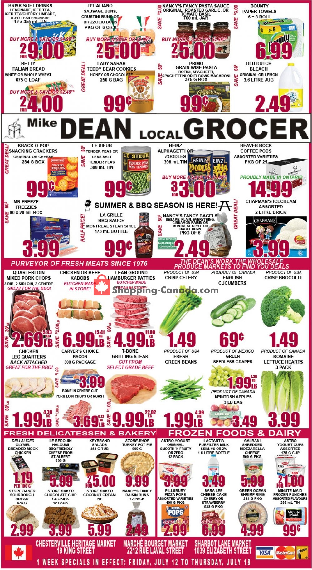 Mike Dean’s Local Grocer flyer from Friday July 12, 2019 to Thursday July 18, 2019 - page 1