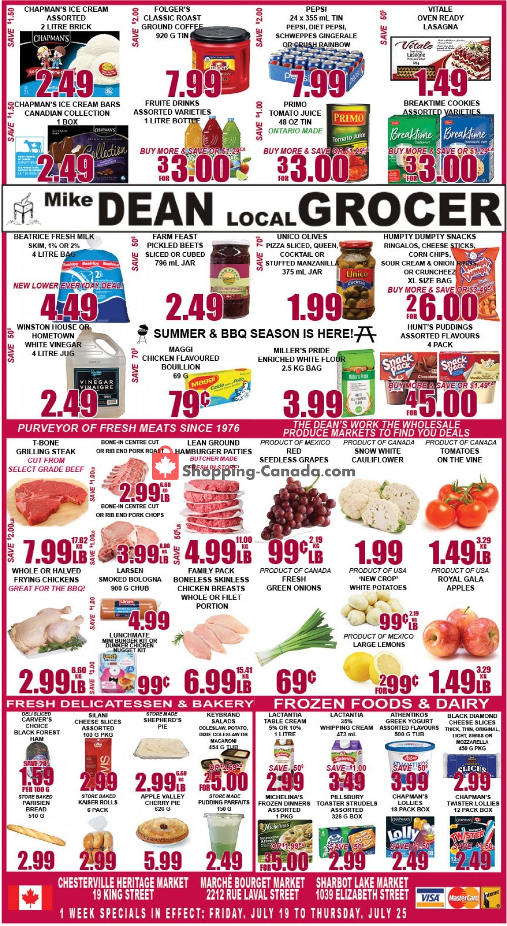 Mike Dean’s Local Grocer flyer from Friday July 19, 2019 to Thursday July 25, 2019 - page 1