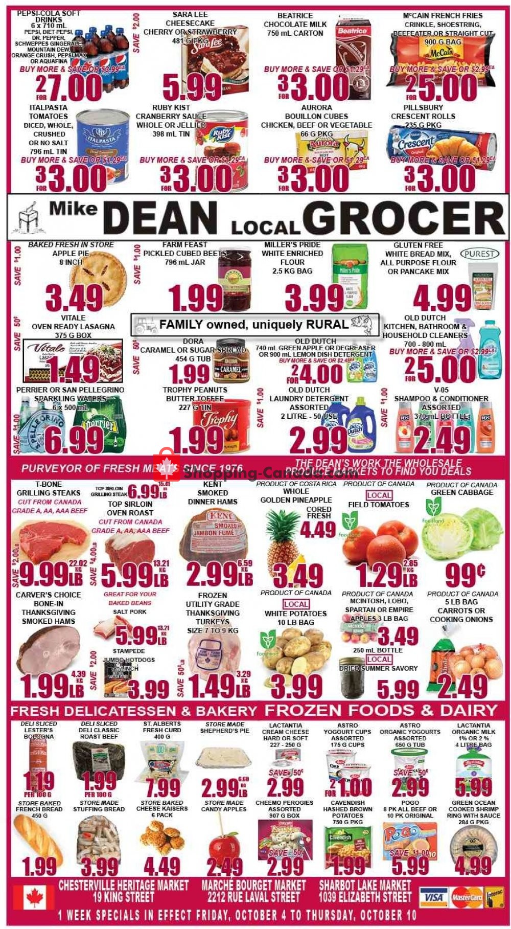 Mike Dean’s Local Grocer flyer from Friday October 4, 2019 to Thursday October 10, 2019 - page 1