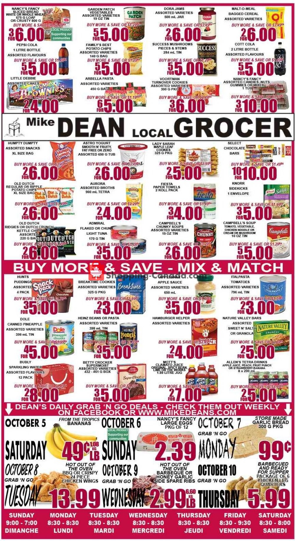 Mike Dean’s Local Grocer flyer from Friday October 4, 2019 to Thursday October 10, 2019 - page 2