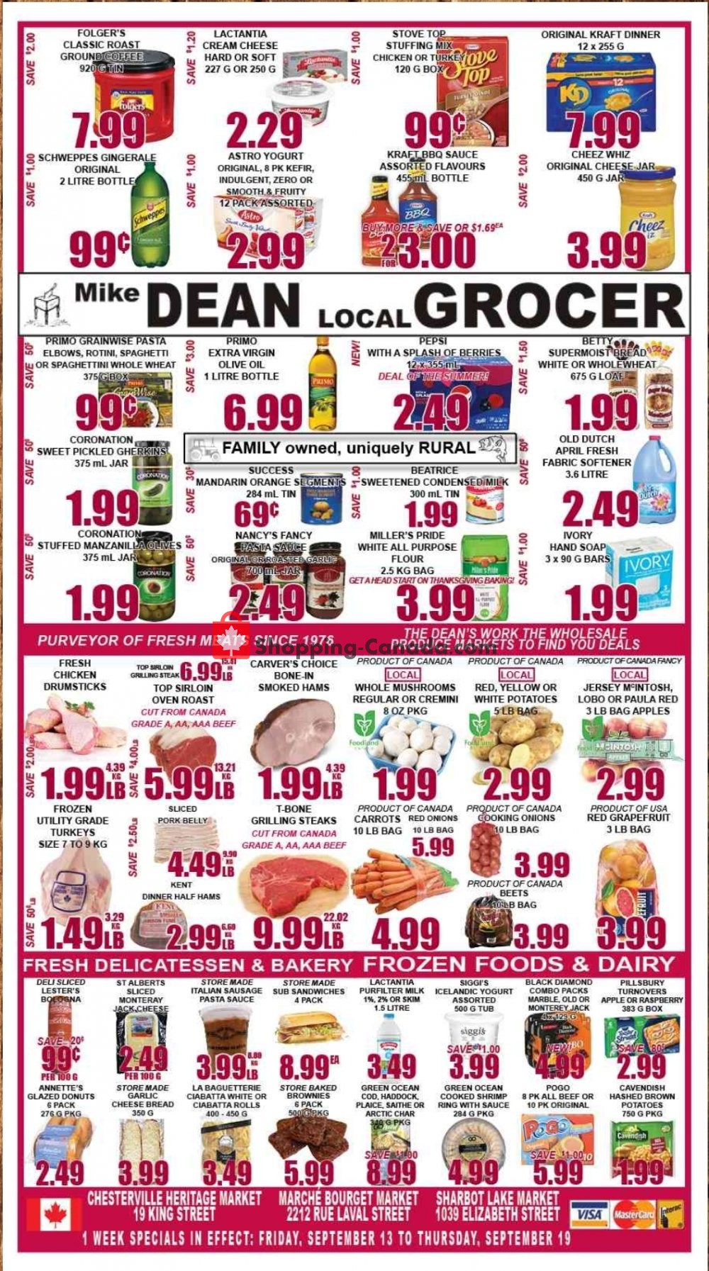 Mike Dean’s Local Grocer flyer from Friday September 13, 2019 to Thursday September 19, 2019 - page 1