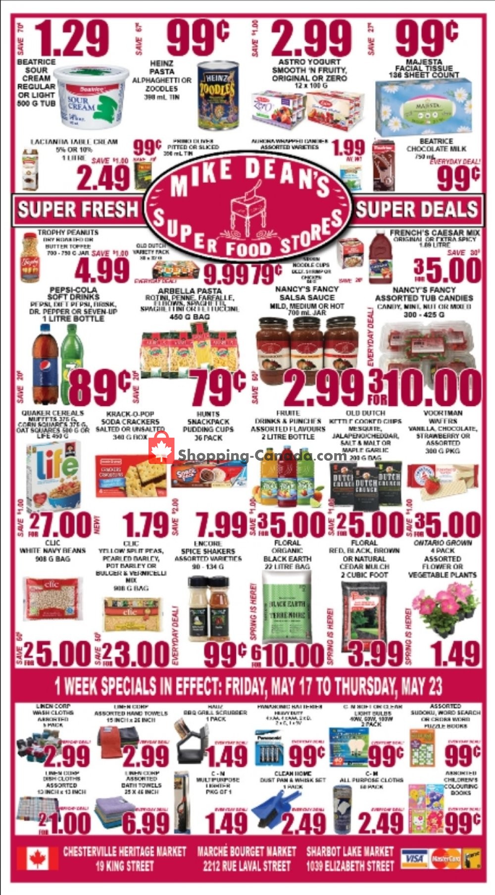 Mike Dean’s Local Grocer flyer from Friday May 17, 2019 to Thursday May 23, 2019 - page 1