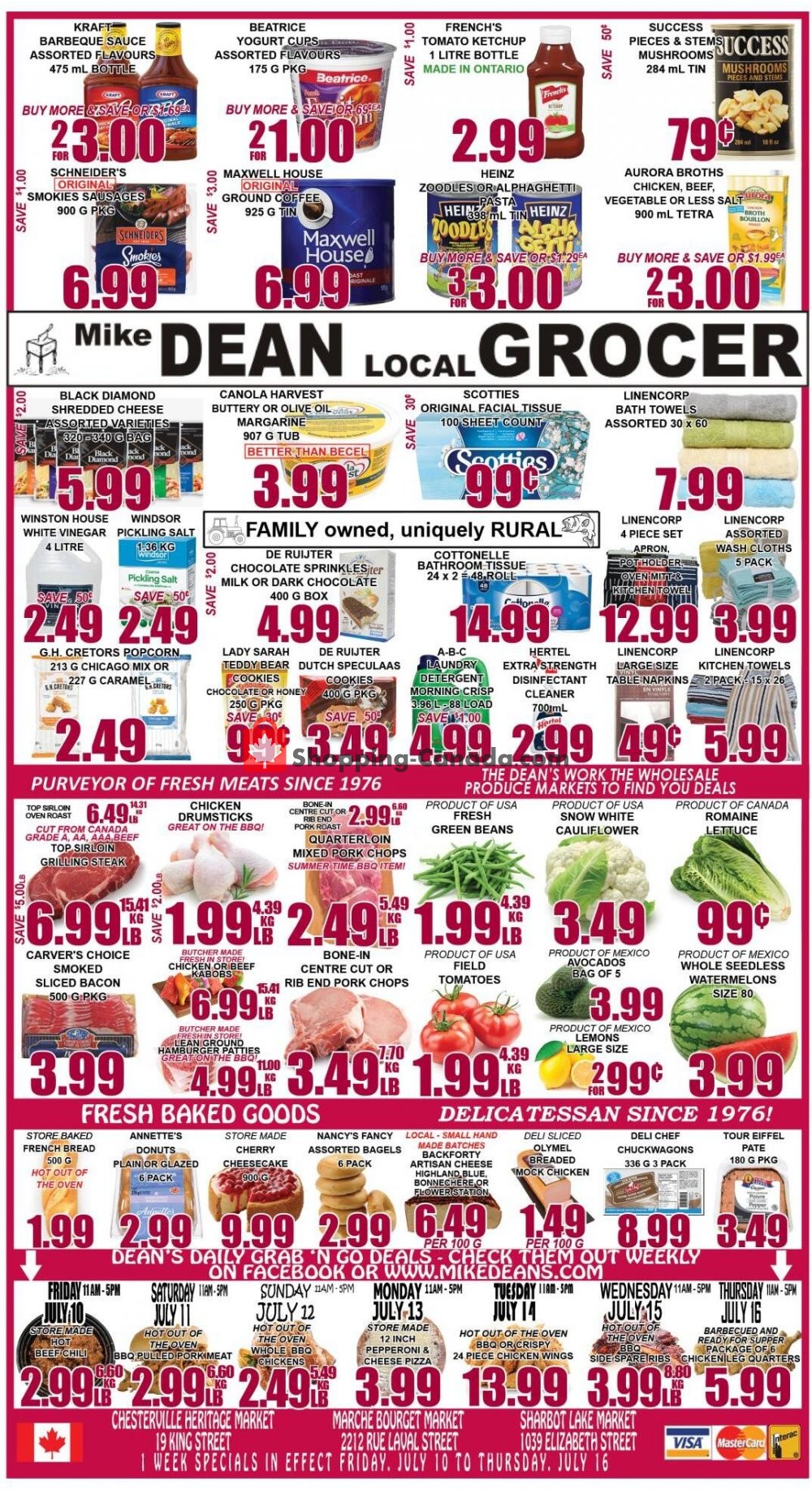 Mike Dean’s Local Grocer flyer from Friday July 10, 2020 to Thursday July 16, 2020 - page 1