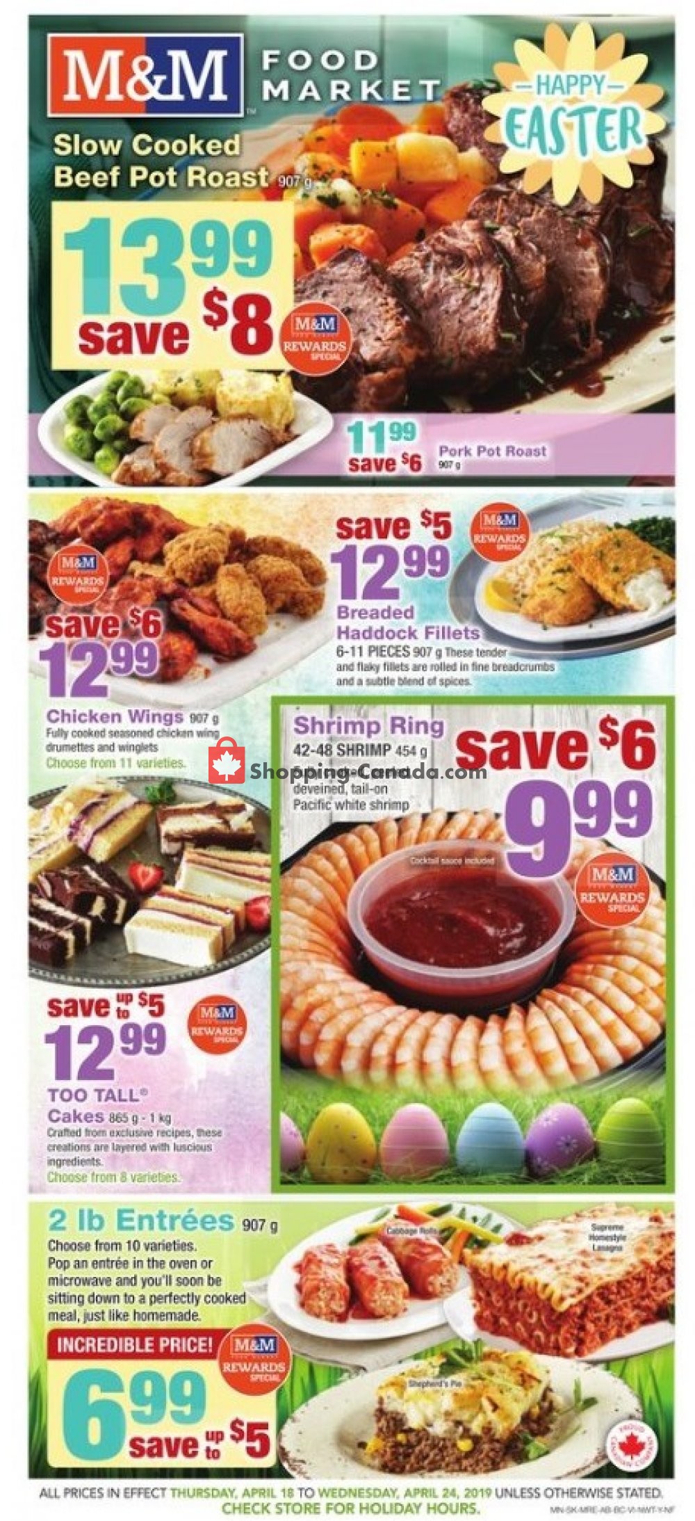 M&M Food Market flyer from Thursday April 18, 2019 to Wednesday April 24, 2019 - page 1