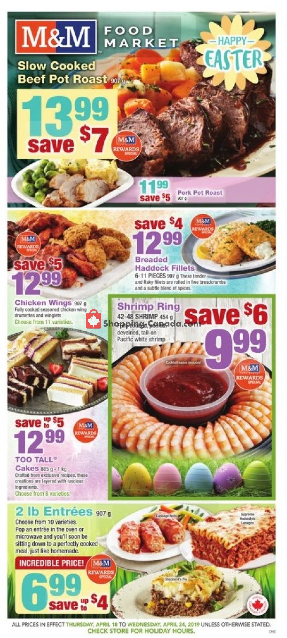 M&M Food Market flyer from Thursday April 18, 2019 to Wednesday April 24, 2019 - page 1