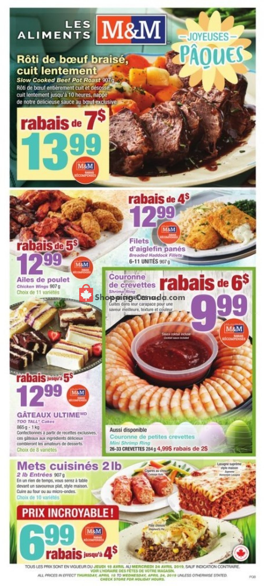 M&M Food Market flyer from Thursday April 18, 2019 to Wednesday April 24, 2019 - page 1