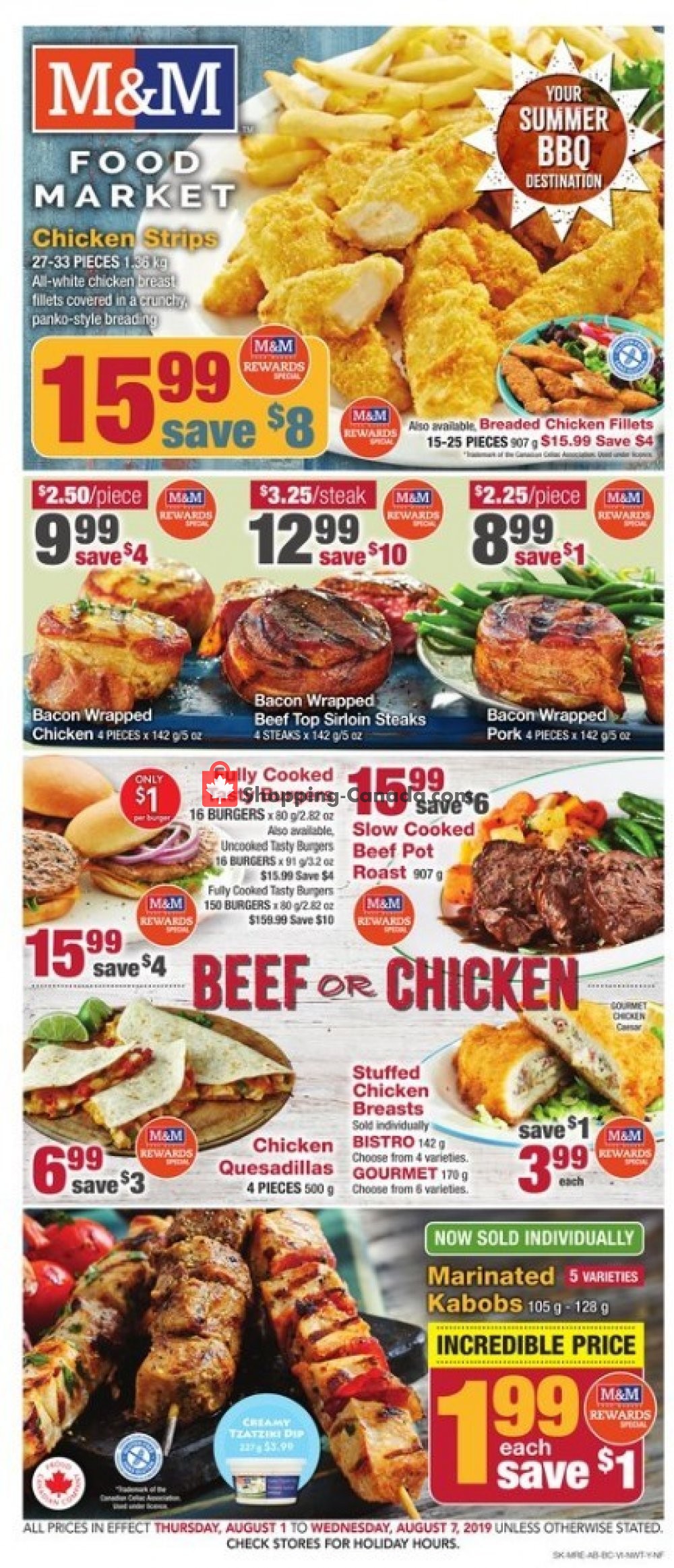 M&M Food Market flyer from Thursday August 1, 2019 to Wednesday August 7, 2019 - page 1