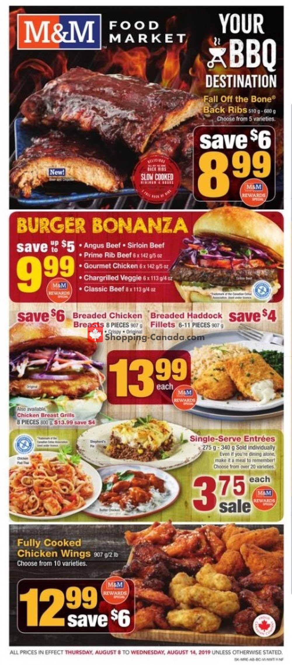 M&M Food Market flyer from Thursday August 8, 2019 to Wednesday August 14, 2019 - page 1