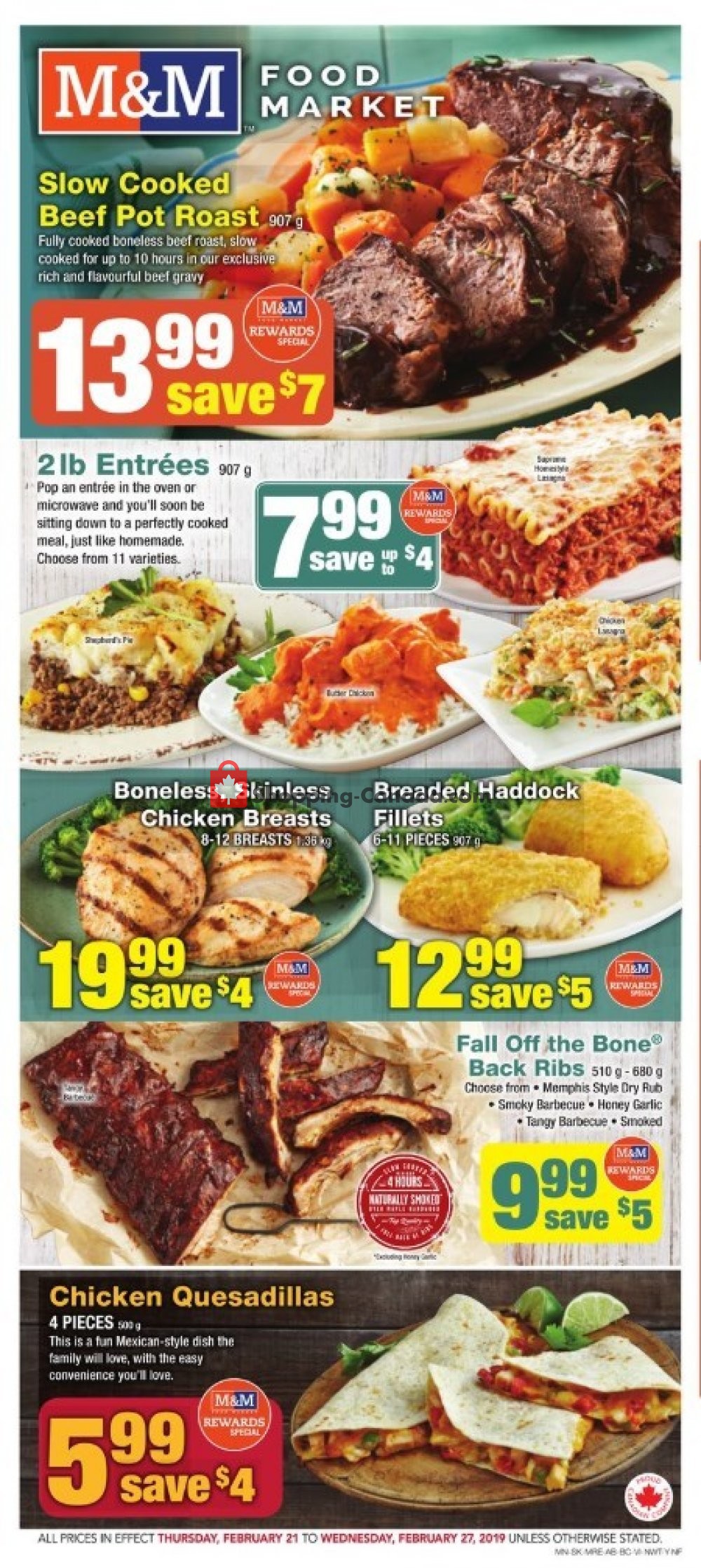 M&M Food Market flyer from Thursday February 21, 2019 to Wednesday February 27, 2019 - page 1