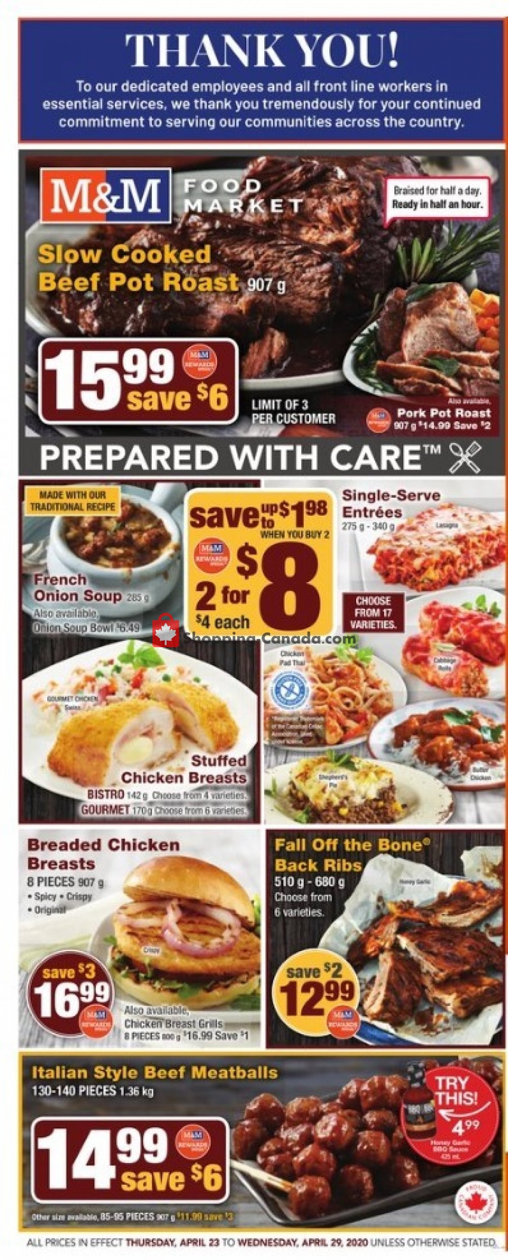 M&M Food Market Canada, flyer (Special Offer ON) April 23 April