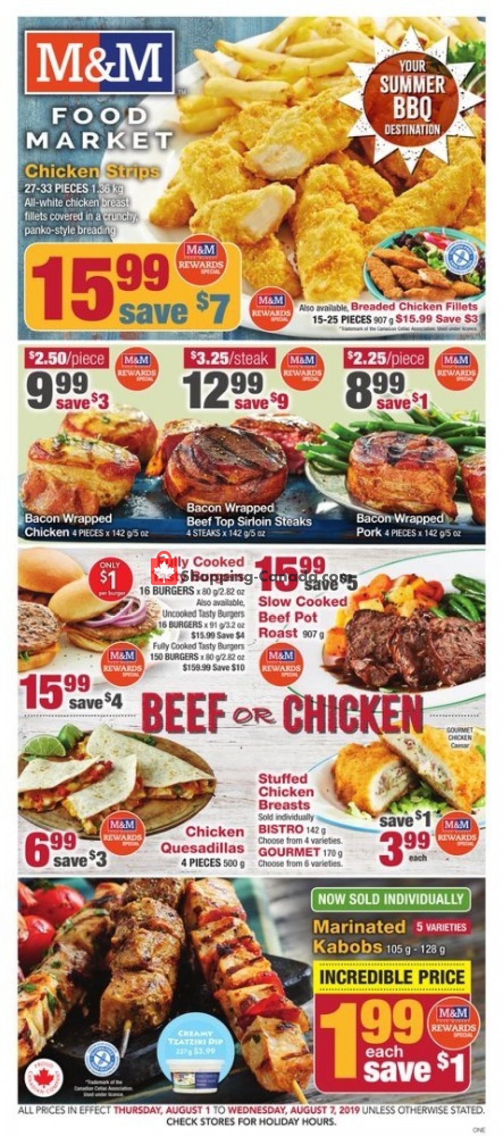 M&M Food Market flyer from Thursday August 1, 2019 to Wednesday August 7, 2019 - page 1