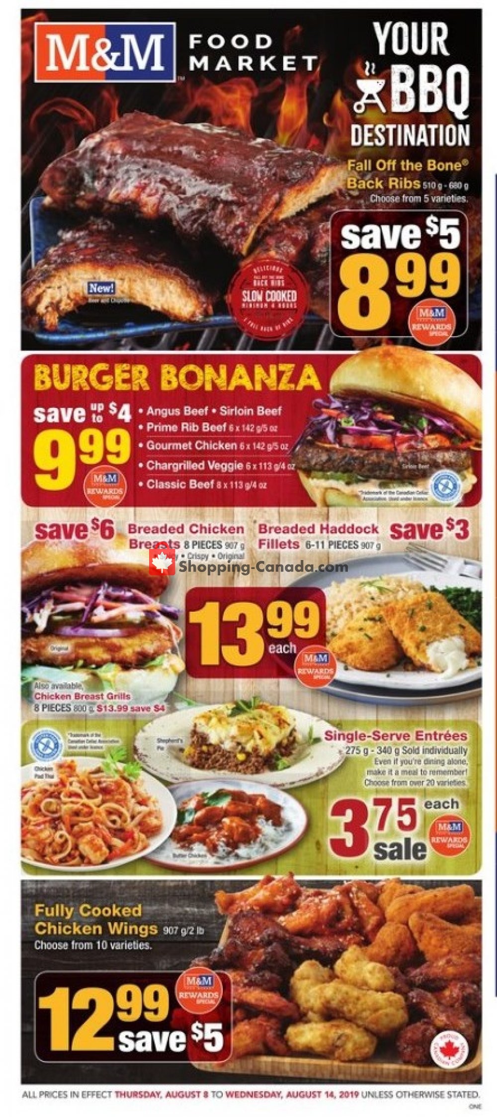 M&M Food Market flyer from Thursday August 8, 2019 to Wednesday August 14, 2019 - page 1