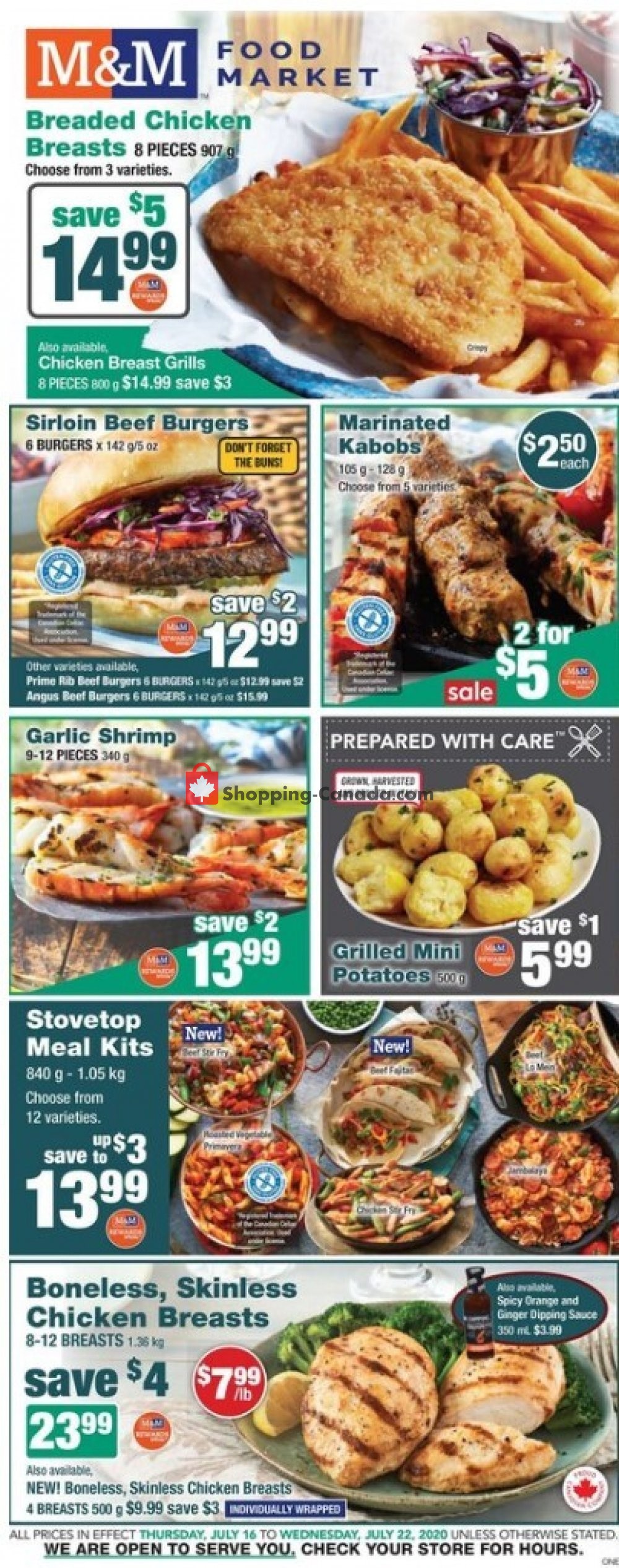 M&M Food Market flyer from Thursday July 16, 2020 to Wednesday July 22, 2020 - page 1