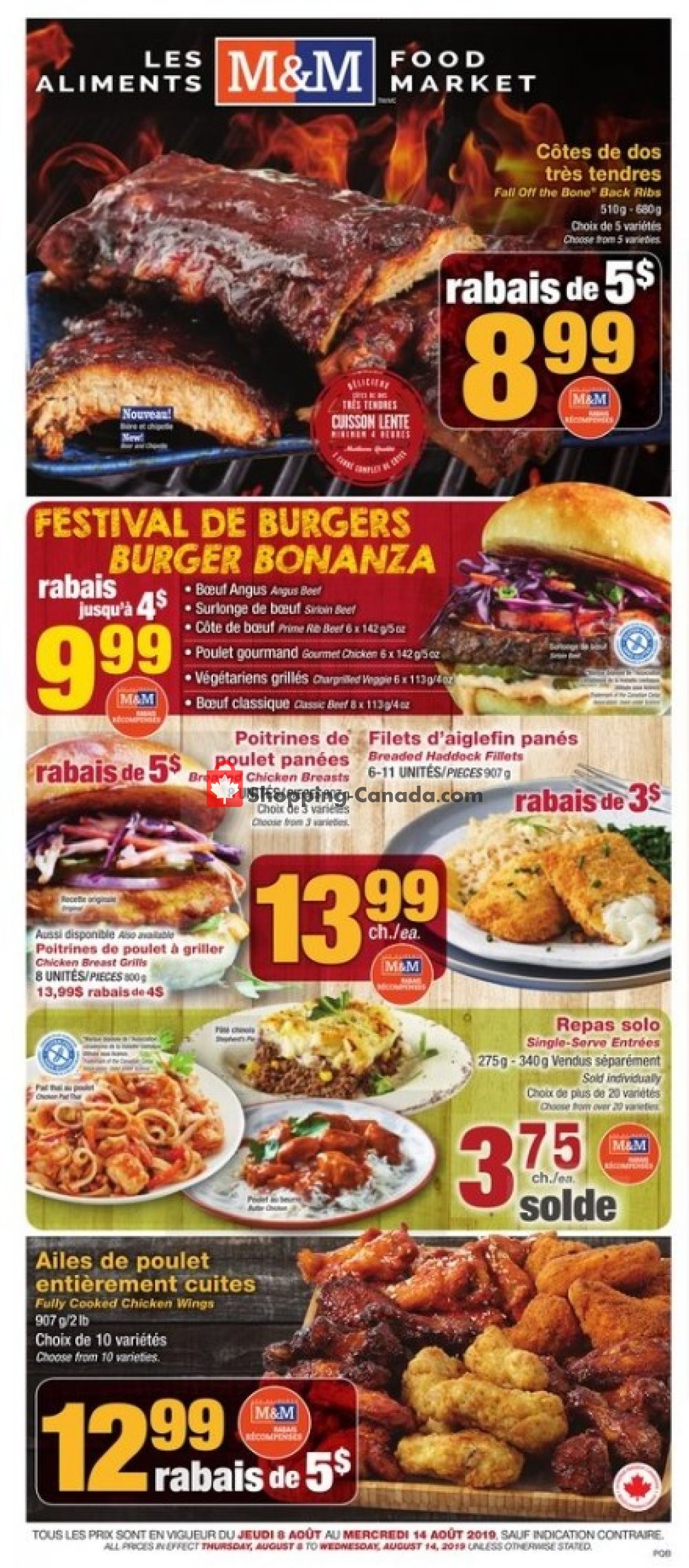 M&M Food Market flyer from Thursday August 8, 2019 to Wednesday August 14, 2019 - page 1