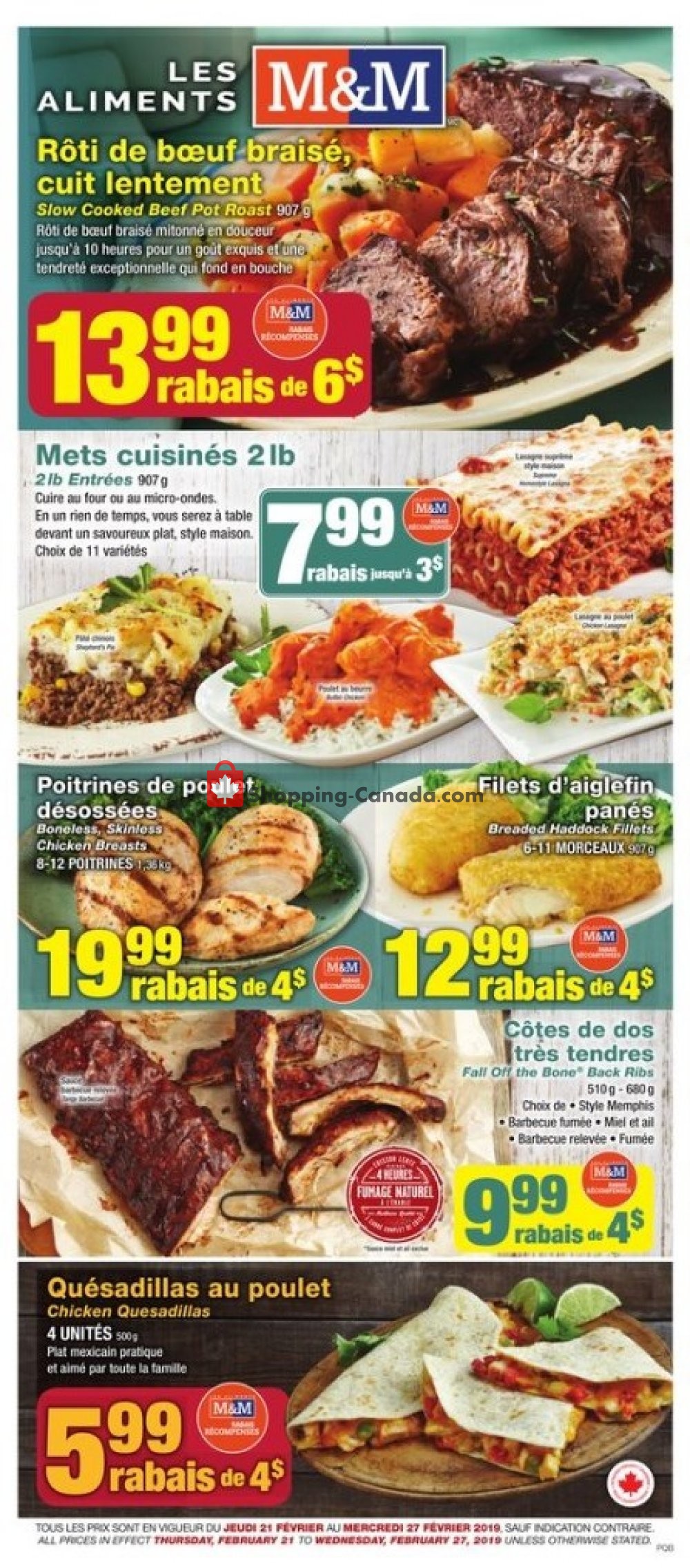 M&M Food Market flyer from Thursday February 21, 2019 to Wednesday February 27, 2019 - page 1