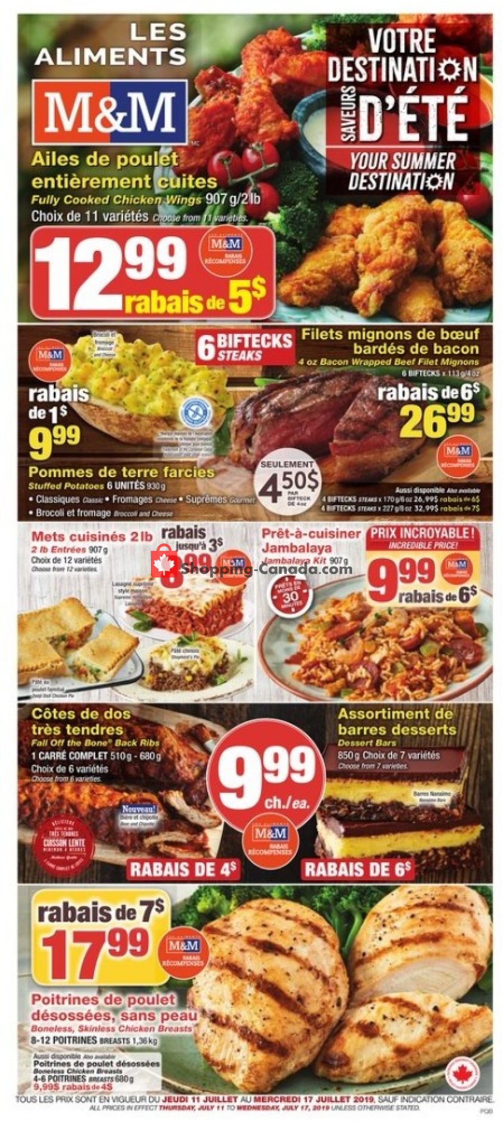M&M Food Market flyer from Thursday July 11, 2019 to Wednesday July 17, 2019 - page 1