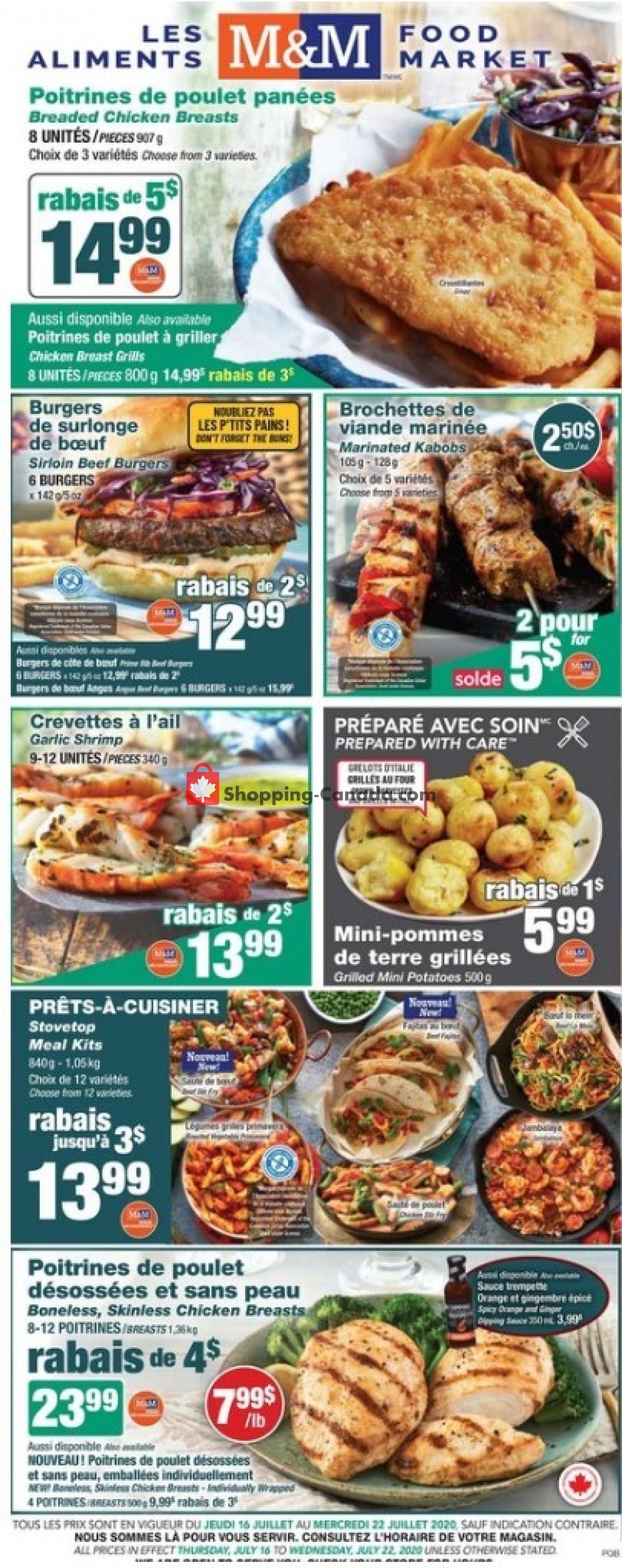 M&M Food Market flyer from Thursday July 16, 2020 to Wednesday July 22, 2020 - page 1