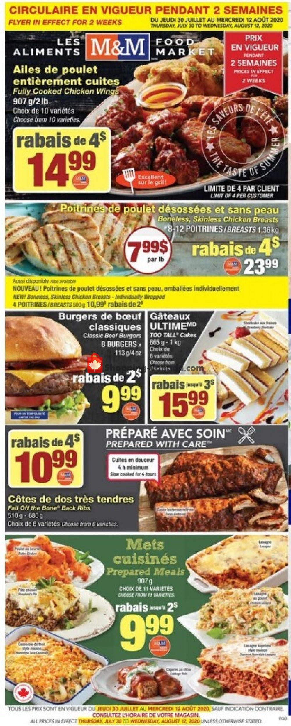 M&M Food Market flyer from Thursday July 30, 2020 to Wednesday August 12, 2020 - page 1