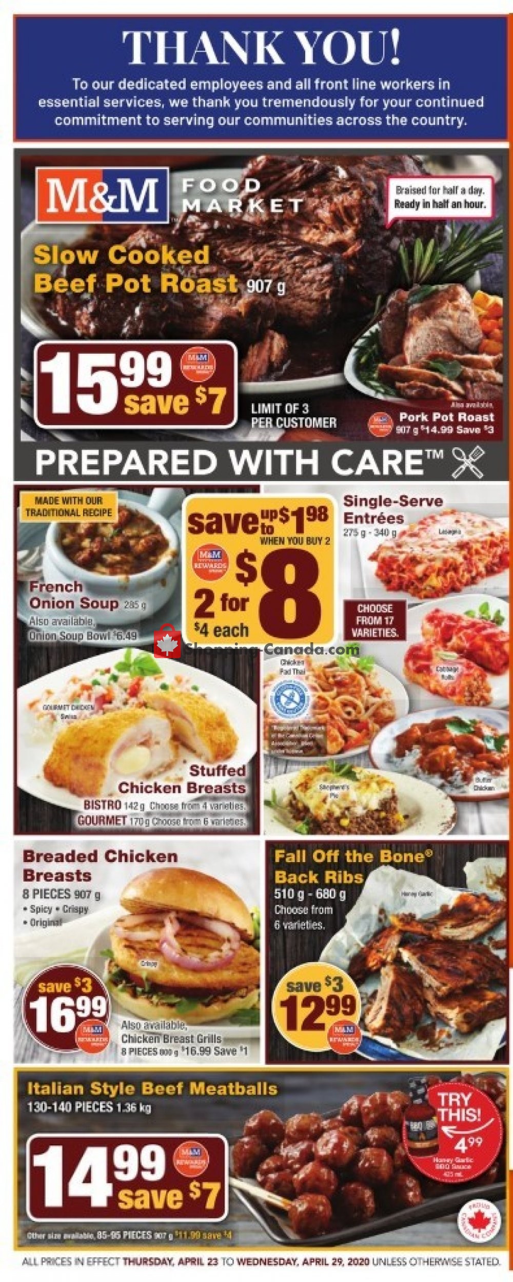 M&M Food Market flyer from Thursday April 23, 2020 to Wednesday April 29, 2020 - page 1
